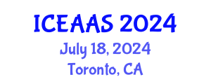 International Conference on Economic and Administrative Sciences (ICEAAS) July 18, 2024 - Toronto, Canada