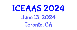 International Conference on Economic and Administrative Sciences (ICEAAS) June 13, 2024 - Toronto, Canada
