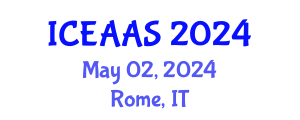 International Conference on Economic and Administrative Sciences (ICEAAS) May 02, 2024 - Rome, Italy