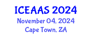 International Conference on Economic and Administrative Sciences (ICEAAS) November 04, 2024 - Cape Town, South Africa