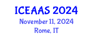 International Conference on Economic and Administrative Sciences (ICEAAS) November 11, 2024 - Rome, Italy