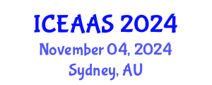 International Conference on Economic and Administrative Sciences (ICEAAS) November 04, 2024 - Sydney, Australia