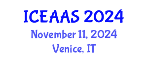 International Conference on Economic and Administrative Sciences (ICEAAS) November 11, 2024 - Venice, Italy