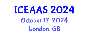 International Conference on Economic and Administrative Sciences (ICEAAS) October 17, 2024 - London, United Kingdom