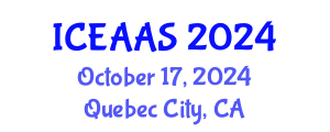 International Conference on Economic and Administrative Sciences (ICEAAS) October 17, 2024 - Quebec City, Canada
