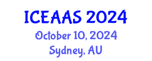 International Conference on Economic and Administrative Sciences (ICEAAS) October 10, 2024 - Sydney, Australia