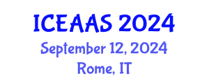 International Conference on Economic and Administrative Sciences (ICEAAS) September 12, 2024 - Rome, Italy