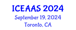 International Conference on Economic and Administrative Sciences (ICEAAS) September 19, 2024 - Toronto, Canada