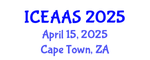 International Conference on Economic and Administrative Sciences (ICEAAS) April 15, 2025 - Cape Town, South Africa