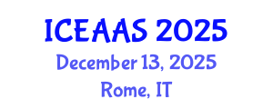 International Conference on Economic and Administrative Sciences (ICEAAS) December 13, 2025 - Rome, Italy