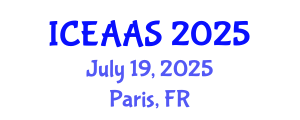 International Conference on Economic and Administrative Sciences (ICEAAS) July 19, 2025 - Paris, France