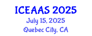 International Conference on Economic and Administrative Sciences (ICEAAS) July 15, 2025 - Quebec City, Canada