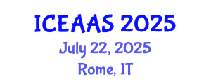 International Conference on Economic and Administrative Sciences (ICEAAS) July 22, 2025 - Rome, Italy