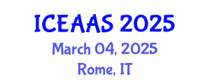 International Conference on Economic and Administrative Sciences (ICEAAS) March 04, 2025 - Rome, Italy