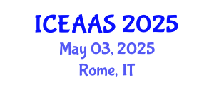International Conference on Economic and Administrative Sciences (ICEAAS) May 03, 2025 - Rome, Italy