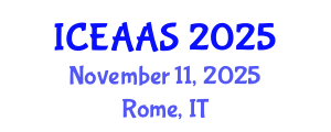 International Conference on Economic and Administrative Sciences (ICEAAS) November 11, 2025 - Rome, Italy