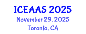 International Conference on Economic and Administrative Sciences (ICEAAS) November 29, 2025 - Toronto, Canada