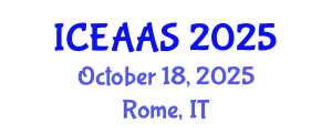 International Conference on Economic and Administrative Sciences (ICEAAS) October 18, 2025 - Rome, Italy