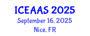 International Conference on Economic and Administrative Sciences (ICEAAS) September 16, 2025 - Nice, France