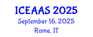International Conference on Economic and Administrative Sciences (ICEAAS) September 16, 2025 - Rome, Italy