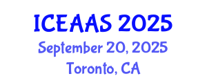 International Conference on Economic and Administrative Sciences (ICEAAS) September 20, 2025 - Toronto, Canada