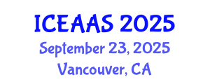 International Conference on Economic and Administrative Sciences (ICEAAS) September 23, 2025 - Vancouver, Canada