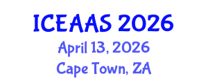 International Conference on Economic and Administrative Sciences (ICEAAS) April 13, 2026 - Cape Town, South Africa International Conference on Economic and Administrative Sciences (ICEAAS) April 13, 2026 - Cape Town, South Africa