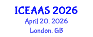 International Conference on Economic and Administrative Sciences (ICEAAS) April 20, 2026 - London, United Kingdom International Conference on Economic and Administrative Sciences (ICEAAS) April 20, 2026 - London, United Kingdom