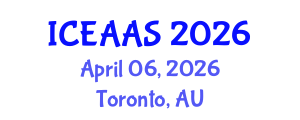 International Conference on Economic and Administrative Sciences (ICEAAS) April 06, 2026 - Toronto, Australia International Conference on Economic and Administrative Sciences (ICEAAS) April 06, 2026 - Toronto, Australia