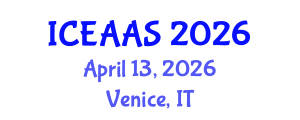 International Conference on Economic and Administrative Sciences (ICEAAS) April 13, 2026 - Venice, Italy International Conference on Economic and Administrative Sciences (ICEAAS) April 13, 2026 - Venice, Italy