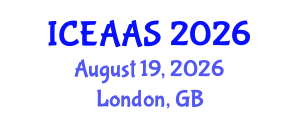 International Conference on Economic and Administrative Sciences (ICEAAS) August 19, 2026 - London, United Kingdom International Conference on Economic and Administrative Sciences (ICEAAS) August 19, 2026 - London, United Kingdom