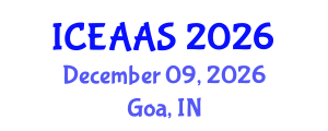 International Conference on Economic and Administrative Sciences (ICEAAS) December 09, 2026 - Goa, India International Conference on Economic and Administrative Sciences (ICEAAS) December 09, 2026 - Goa, India