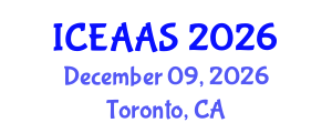 International Conference on Economic and Administrative Sciences (ICEAAS) December 09, 2026 - Toronto, Canada International Conference on Economic and Administrative Sciences (ICEAAS) December 09, 2026 - Toronto, Canada