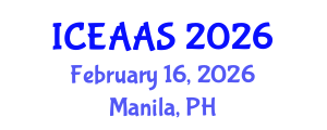 International Conference on Economic and Administrative Sciences (ICEAAS) February 16, 2026 - Manila, Philippines International Conference on Economic and Administrative Sciences (ICEAAS) February 16, 2026 - Manila, Philippines