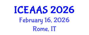 International Conference on Economic and Administrative Sciences (ICEAAS) February 16, 2026 - Rome, Italy International Conference on Economic and Administrative Sciences (ICEAAS) February 16, 2026 - Rome, Italy