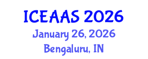 International Conference on Economic and Administrative Sciences (ICEAAS) January 26, 2026 - Bengaluru, India International Conference on Economic and Administrative Sciences (ICEAAS) January 26, 2026 - Bengaluru, India