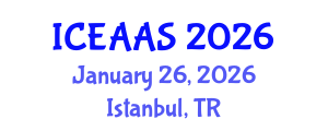 International Conference on Economic and Administrative Sciences (ICEAAS) January 26, 2026 - Istanbul, Turkey International Conference on Economic and Administrative Sciences (ICEAAS) January 26, 2026 - Istanbul, Turkey