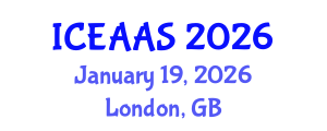 International Conference on Economic and Administrative Sciences (ICEAAS) January 19, 2026 - London, United Kingdom International Conference on Economic and Administrative Sciences (ICEAAS) January 19, 2026 - London, United Kingdom