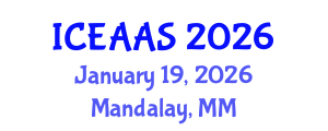 International Conference on Economic and Administrative Sciences (ICEAAS) January 19, 2026 - Mandalay, Myanmar International Conference on Economic and Administrative Sciences (ICEAAS) January 19, 2026 - Mandalay, Myanmar