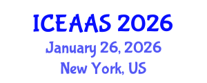 International Conference on Economic and Administrative Sciences (ICEAAS) January 26, 2026 - New York, United States International Conference on Economic and Administrative Sciences (ICEAAS) January 26, 2026 - New York, United States