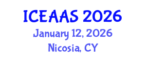 International Conference on Economic and Administrative Sciences (ICEAAS) January 12, 2026 - Nicosia, Cyprus International Conference on Economic and Administrative Sciences (ICEAAS) January 12, 2026 - Nicosia, Cyprus