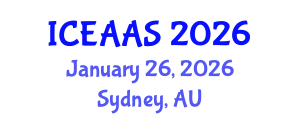 International Conference on Economic and Administrative Sciences (ICEAAS) January 26, 2026 - Sydney, Australia International Conference on Economic and Administrative Sciences (ICEAAS) January 26, 2026 - Sydney, Australia