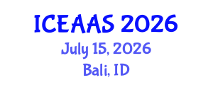 International Conference on Economic and Administrative Sciences (ICEAAS) July 15, 2026 - Bali, Indonesia International Conference on Economic and Administrative Sciences (ICEAAS) July 15, 2026 - Bali, Indonesia