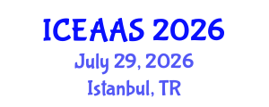 International Conference on Economic and Administrative Sciences (ICEAAS) July 29, 2026 - Istanbul, Turkey International Conference on Economic and Administrative Sciences (ICEAAS) July 29, 2026 - Istanbul, Turkey