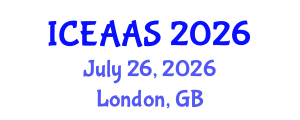 International Conference on Economic and Administrative Sciences (ICEAAS) July 26, 2026 - London, United Kingdom International Conference on Economic and Administrative Sciences (ICEAAS) July 26, 2026 - London, United Kingdom