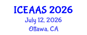 International Conference on Economic and Administrative Sciences (ICEAAS) July 12, 2026 - Ottawa, Canada International Conference on Economic and Administrative Sciences (ICEAAS) July 12, 2026 - Ottawa, Canada