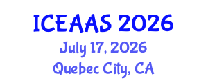 International Conference on Economic and Administrative Sciences (ICEAAS) July 17, 2026 - Quebec City, Canada International Conference on Economic and Administrative Sciences (ICEAAS) July 17, 2026 - Quebec City, Canada