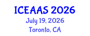 International Conference on Economic and Administrative Sciences (ICEAAS) July 19, 2026 - Toronto, Canada International Conference on Economic and Administrative Sciences (ICEAAS) July 19, 2026 - Toronto, Canada