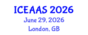 International Conference on Economic and Administrative Sciences (ICEAAS) June 29, 2026 - London, United Kingdom International Conference on Economic and Administrative Sciences (ICEAAS) June 29, 2026 - London, United Kingdom