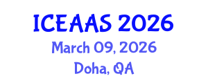 International Conference on Economic and Administrative Sciences (ICEAAS) March 09, 2026 - Doha, Qatar International Conference on Economic and Administrative Sciences (ICEAAS) March 09, 2026 - Doha, Qatar
